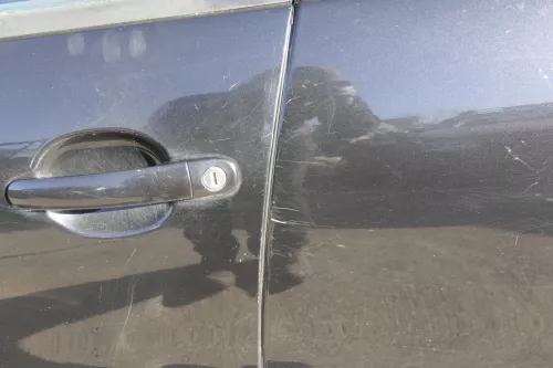 Seat Leon Toledo 1M Tür hinten links Fahrerseite schwarz LC9Z (125039)