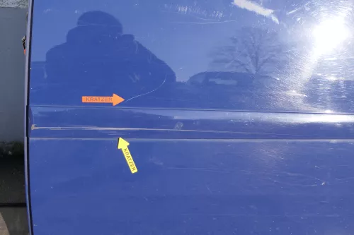 VW Touran 1T3 1T Tür hinten links Fahrerseite blau LL5M blue (125155)