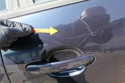 Audi A2 8Z Tür nur das Türblatt hinten rechts blau LZ5Q - ohne Anbauteile (125843)