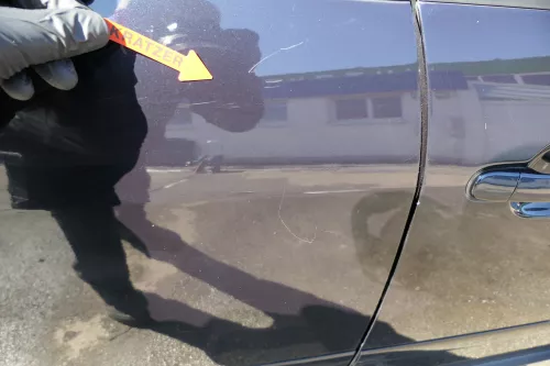 Audi A2 8Z Tür nur das Türblatt hinten rechts blau LZ5Q - ohne Anbauteile (125843)