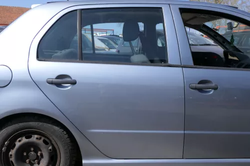 Skoda Fabia 6Y Limousine Stufenheck Tür hinten rechts grau silber LF7U