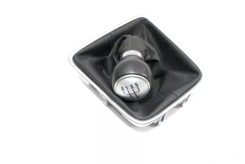 Golf Plus 5M Schaltknauf Schaltsack Schaltung Schaltknüppel 5-Gang Leder blau