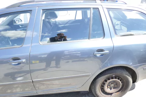 Skoda Octavia 1Z Kombi Tür hinten links grau LF7V graphitgrau (ohneAnbauteile)