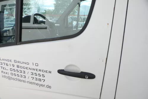 VW Crafter 2E Tür vorne links Fahrertür weiß L902 - ohne Anbauteile (128090)