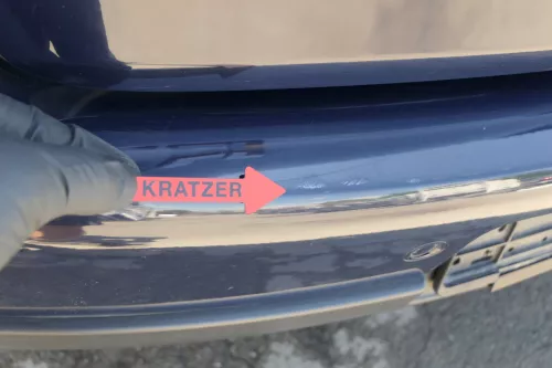 VW Golf 5 1K Limousine Stoßstange hinten Heckstoßstange blau LA5G perlblau PDC (128327)