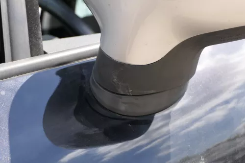 Seat Leon 1P elektrischer Spiegel Außenspiegel links + Glas silber anklappbar (128331)