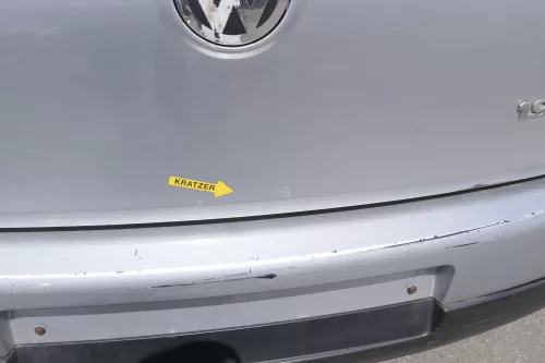 VW Golf 5 V Heckklappe hinten Kofferraumklappe mit Scheibe silber grau LA7W re (128517)