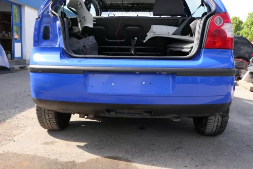 VW Polo 9N 9N3 Stoßstange Heckstoßstange hinten blau LA5F summerblue