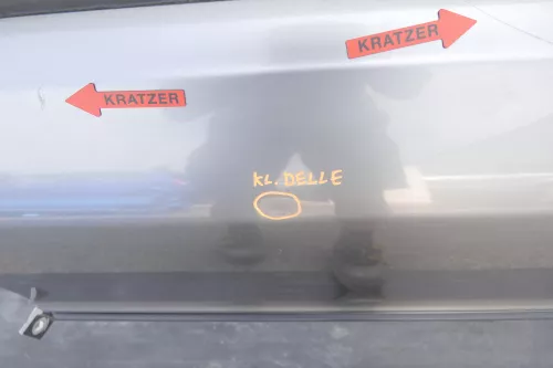 Audi 80 90 Limouisne Stufenheck Tür hinten links Rahmen Türblatt grau LY7P (128956)