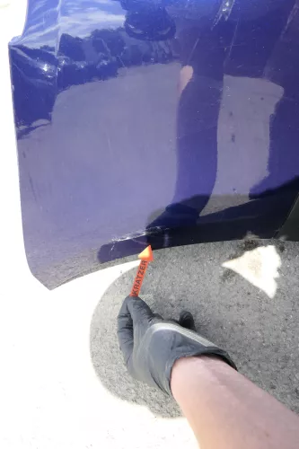 VW Touran 1T Stoßstange hinten Heckstoßstange Stoßfänger blau LB5N indigoblau (130166)