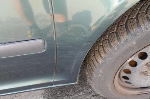 Skoda Octavia 1Z Kotflügel vorne rechts grün LF6K auch Kombi - Delle (130274)