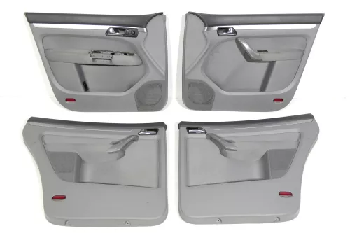 VW Touran 4x Türverkleidung Verkleidung Tür vorne +hinten links grau