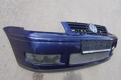 VW Polo 6N2 Stoßstange vorne Frontstoßstange Stoßfänger blau LB5N und Grill (130808)