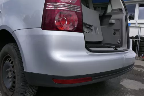 VW Touran 1T Stoßstange hinten Heckstoßstange Stoßfänger silber grau LA7W ref (140007)