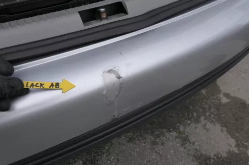 VW Touran 1T Stoßstange hinten Heckstoßstange Stoßfänger silber grau LA7W ref (140007)