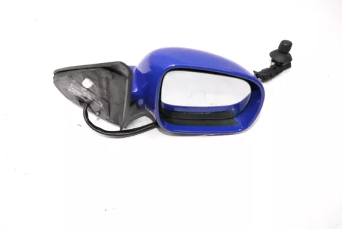VW Golf 4 Bora manueller Spiegel vorne rechts Außenspiegel + Glas Blau LA5C