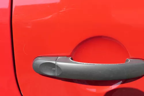 VW Touran 1T 1T3 Tür hinten rechts rot LY3D mit Scheibe - ohne Anbauteile (140879)