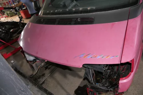 VW T4 Transporter Pritsche Motorhaube Haube Klappe vorne rot LY3D LN7P