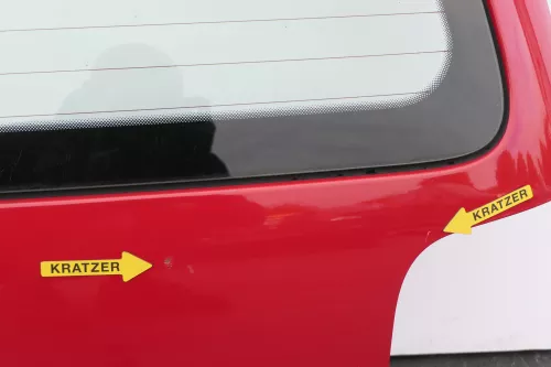 VW Lupo 6X Heckklappe hinten Klappe Kofferraumklappe Scheibe rot LY3D Scheibe (141601)