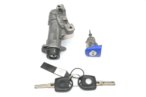 VW Polo 9N 9N3 Schloßsystem 1x links Türschloß & 2x Schlüssel Schloß Zündschloß