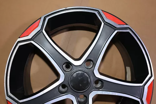 Audi A6 4B A4 B5 A3 8P Felge Alu Alufelge  KBA 47161 7jx16H2 ET46 PLW - schwarz (142434)