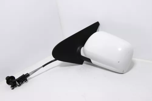 VW Polo 6N manueller manuell Spiegel Außenspiegel links mit Glas weiß LB9A (143102)