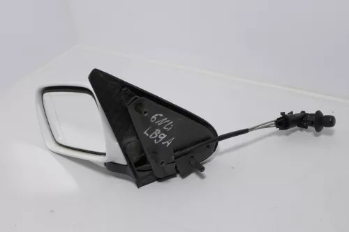 VW Polo 6N manueller manuell Spiegel Außenspiegel links mit Glas weiß LB9A (143102)