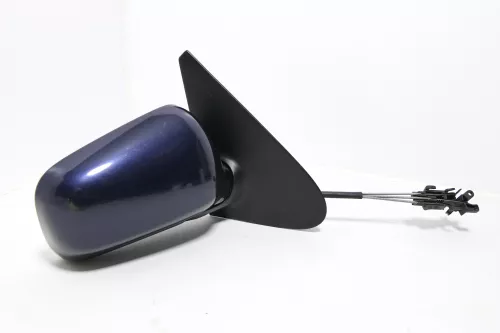 VW Polo 6N manueller manuell Spiegel Außenspiegel rechts mit Glas blau LN5Y wind (143189)