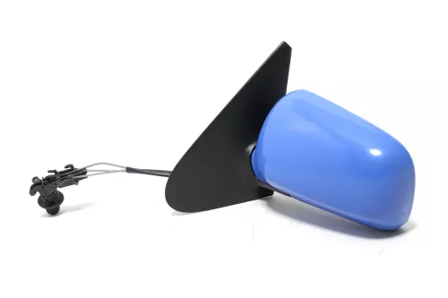 VW Polo 6N manueller manuell Spiegel Außenspiegel links Glas blau L59Q hellblau (143254)