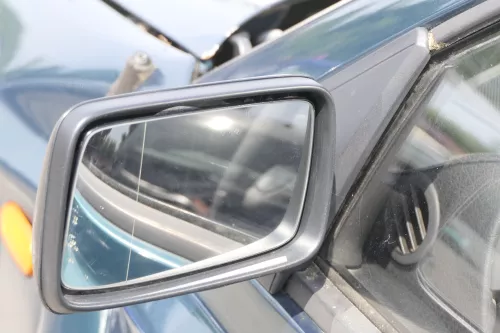 VW Golf 3 Vento manueller Spiegel Außenspiegel links mit Glas schwarz original (143387)