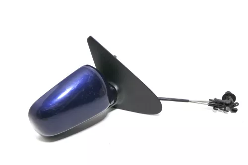 VW Polo 6N manueller manuell Spiegel Außenspiegel rechts Glas blau dunkelblau (143419)