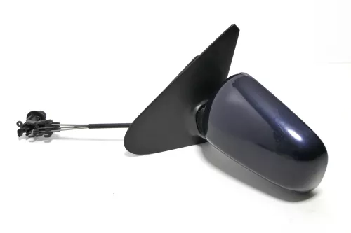 VW Polo 6N manueller manuell Spiegel Außenspiegel links + Glas blau LC5H (143420)