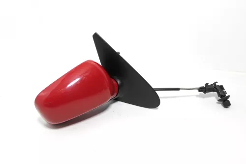 VW Polo 6N manueller manuell Spiegel Außenspiegel rechts rot LP3G flashrot& Glas (143434)