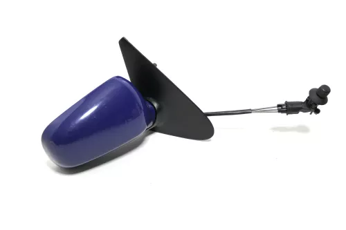 VW Polo 6N manueller manuell Spiegel Außenspiegel rechts blau LD5D chagall (143448)