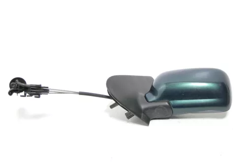 VW Polo 6N manueller manuell Spiegel Außenspiegel links mit Glas grün LC6P green (143500)