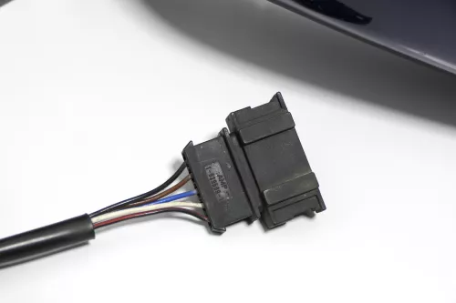 VW Polo 6N elektrischer Spiegel Außenspiegel links außen LB5N blau indigoblau G (143603)