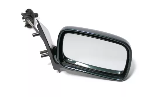 VW Polo 6N manueller mechanischer Spiegel Außenspiegel rechts Glas grün LC6M ddf
