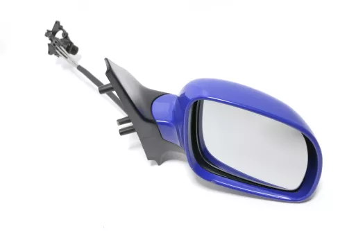 VW Polo 6N2 manueller Spiegel Außenspiegel rechts außen blau LA5C surfblue  2