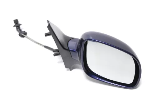 VW Polo 6N2 manueller Spiegel Außenspiegel rechts außen blau LB5N indigoblau vx