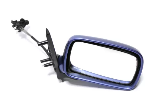 VW Polo 6N manueller manuell Spiegel Außenspiegel rechts blau LR5V + Spiege Glas