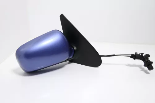 VW Polo 6N manueller manuell Spiegel Außenspiegel rechts blau LR5V + Spiege Glas (143660)