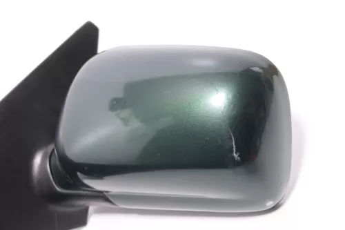 VW Polo 6N manueller manuell Spiegel Außenspiegel links mit Glas grün LC6M green (143663)