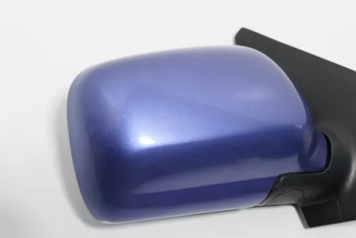 VW Polo 6N manueller manuell Spiegel Außenspiegel rechts blau LR5V Spiegel Glas (143979)