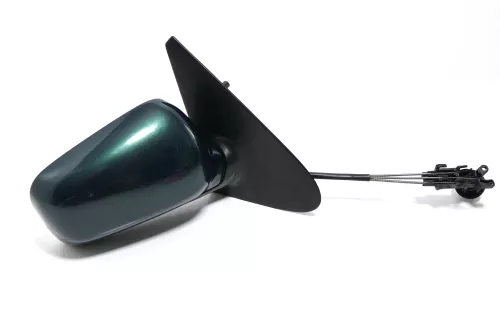 VW Polo 6N manueller mechanischer Spiegel Außenspiegel rechts Glas grün LC6P grü (144008)