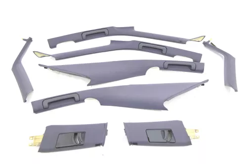 Audi A8 4D A-Säulen Verkleidung vorne Abdeckung B-Säule Kofferraum aquablau (144397)