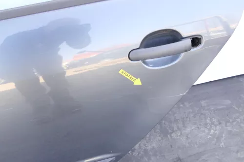 Skoda Fabia 6Y Combi Variant Kombi Tür hinten links grau blau 9901 LF7V (144548)