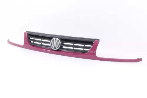 VW Polo 6N Kühlergrill Grillleiste rot violett vorne Leiste Grill VW Zeichen (144780)