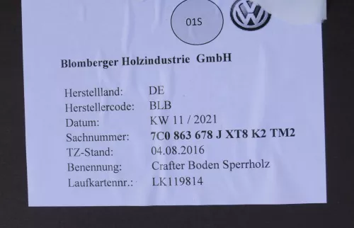 VW Crafter MAN TGE Teppich Innenraumteppich Innen Bodenbelag hinten Fußboden (144879)