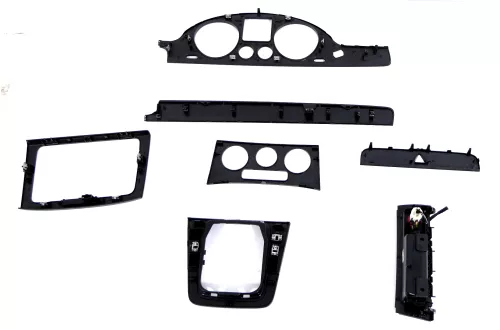 Passat 3C Mittelkonsole Verkleidung Klappe Abdeckung Dekor dunkel schwarz matt (145872)