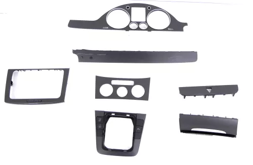 Passat 3C Mittelkonsole Verkleidung Klappe Abdeckung Dekor dunkel schwarz matt (145872)